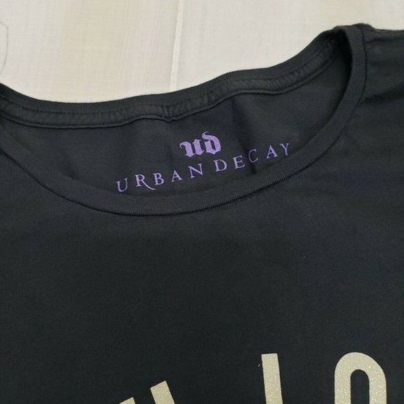 Urban Decay Makeup Artist Tee Gray Shirt Small New RARE Women's T-Shirt Glitter - Picture 4 of 6